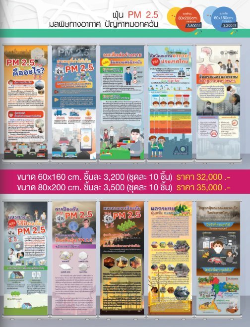 โรลอัพฝุ่น PM2.5 มลพิษทางอากาศ ปัญหาหมอกควัน